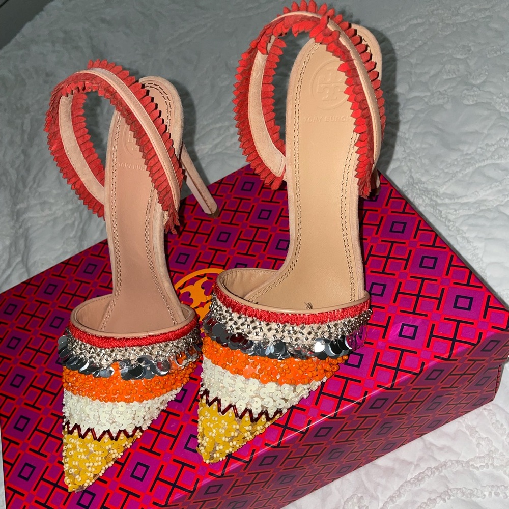 Tory Burch beaded sandal